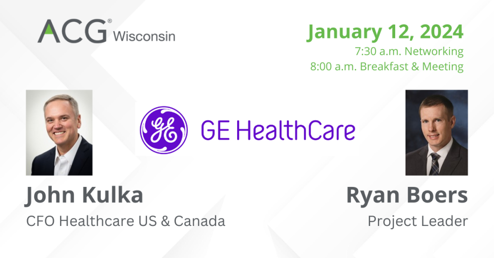 2024 ACG WI John Kulka with GE HealthCare ACG Wisconsin